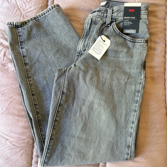 Levi's Gray Baggy Dad Jeans - Picture 1 of 7
